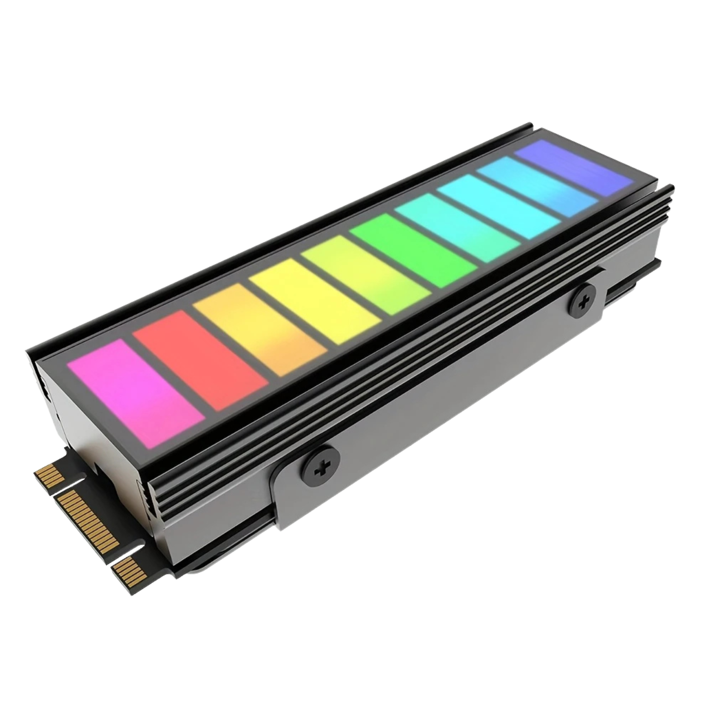 ARGB Sync M.2 NVMe SSD Heatsink with Thermal Silicone Pad M.2 SSD 2280 Radiator M.2 SSD Heatsink Cooler for 2280m.2 SSD
