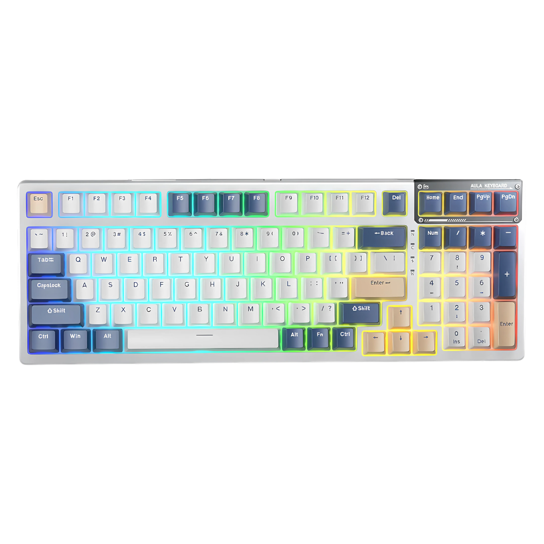 Aula 98 Keys RGB 98% Mechanical Gaming Keyboard Tri-Mode Nimbus V3 Switch F98