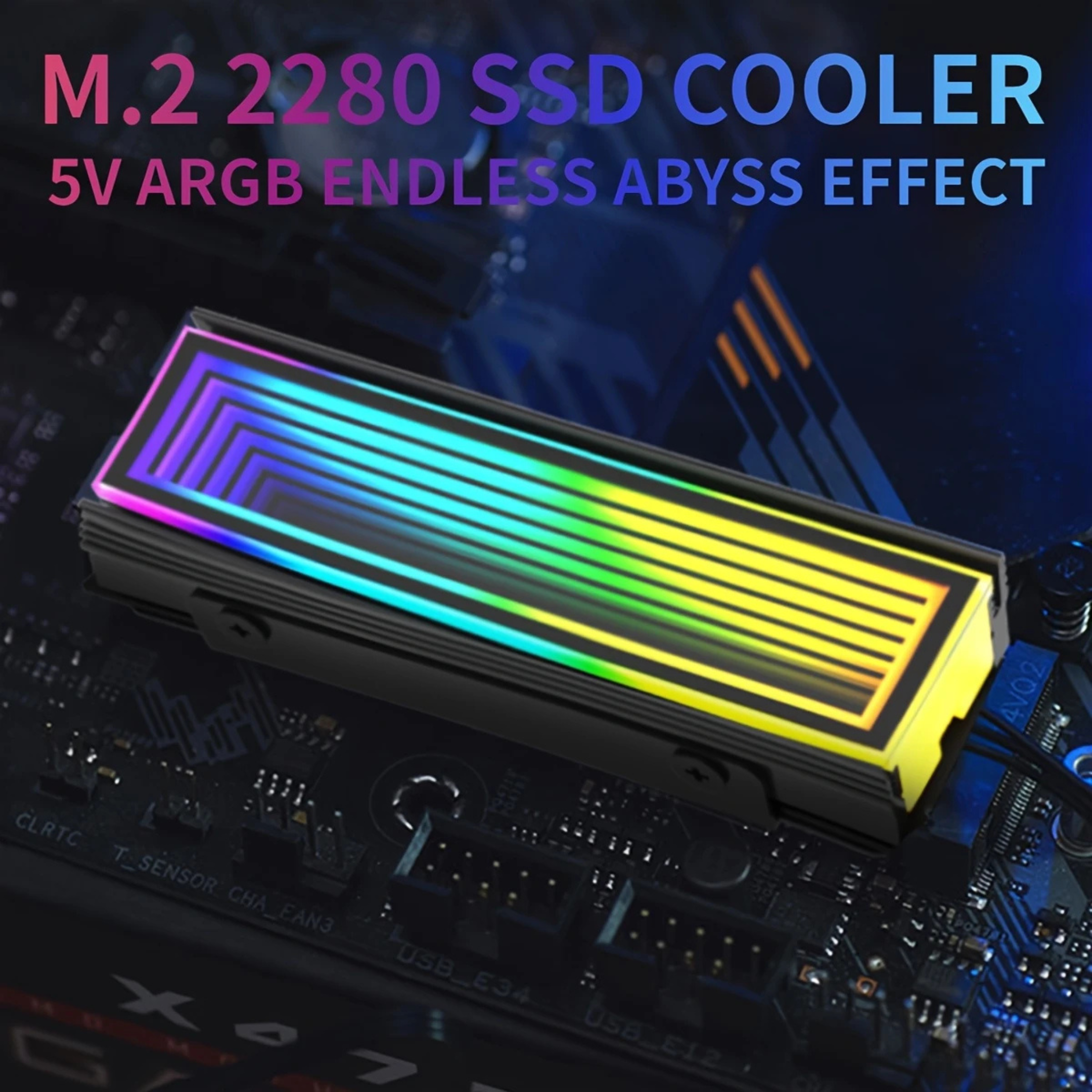 High-Performance Aluminum ARGB M.2 SSD Cooler