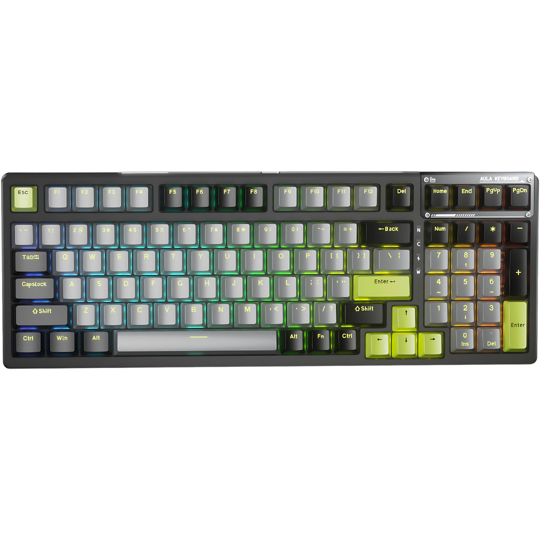 Aula 98 Keys RGB 98% Mechanical Gaming Keyboard Tri-Mode Nimbus V3 Switch F98