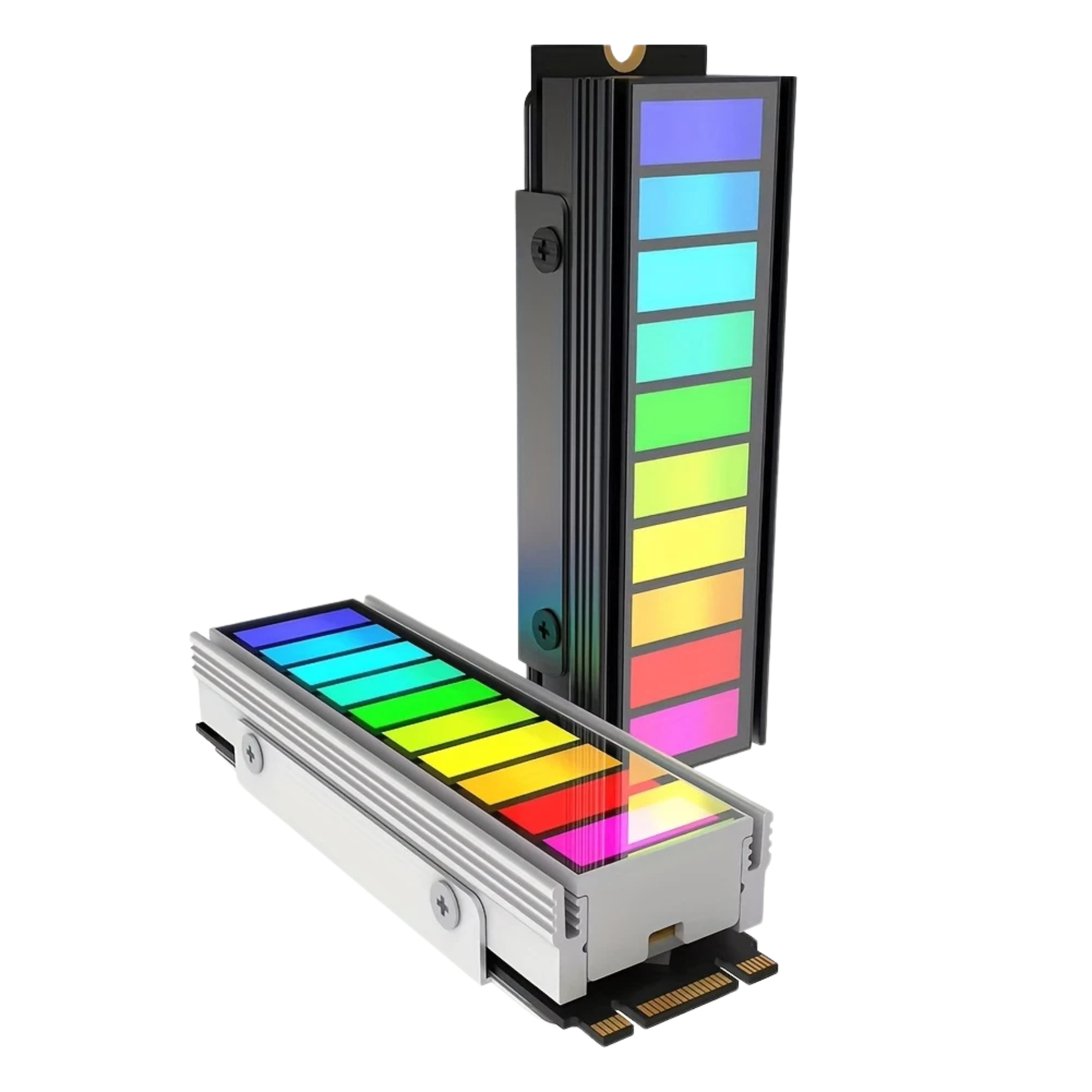 ARGB Sync M.2 NVMe SSD Heatsink with Thermal Silicone Pad M.2 SSD 2280 Radiator M.2 SSD Heatsink Cooler for 2280m.2 SSD