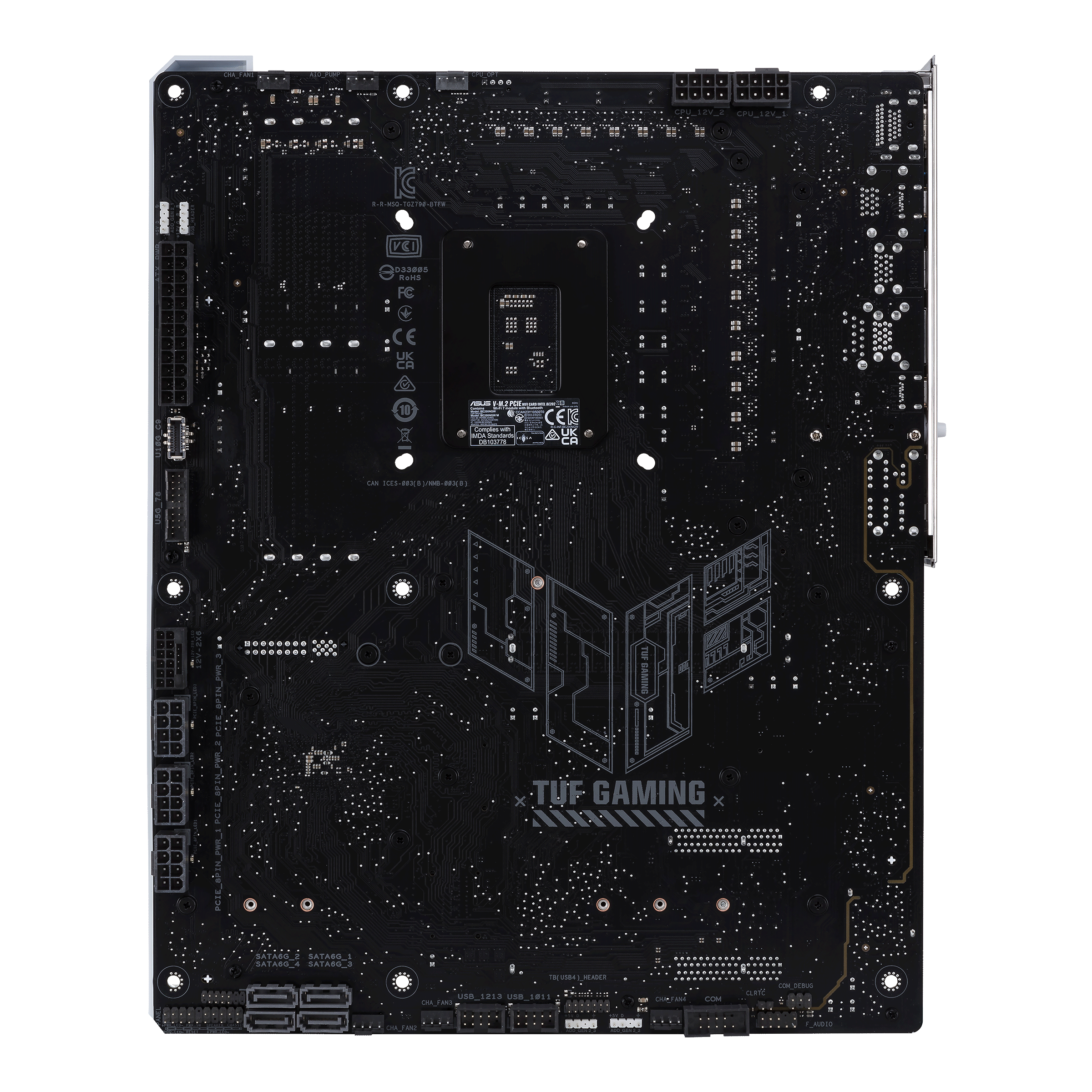 ASUS TUF Gaming Z790-BTF WIFI LGA 1700 ATX Intel Motherboard, Intel Z790 Chipset, 4x DDR5 DIMM Slots, 192GB Max Memory, 4x M.2 Slots, Intel Wi-Fi 7 & Bluetooth v5.4, White/Black