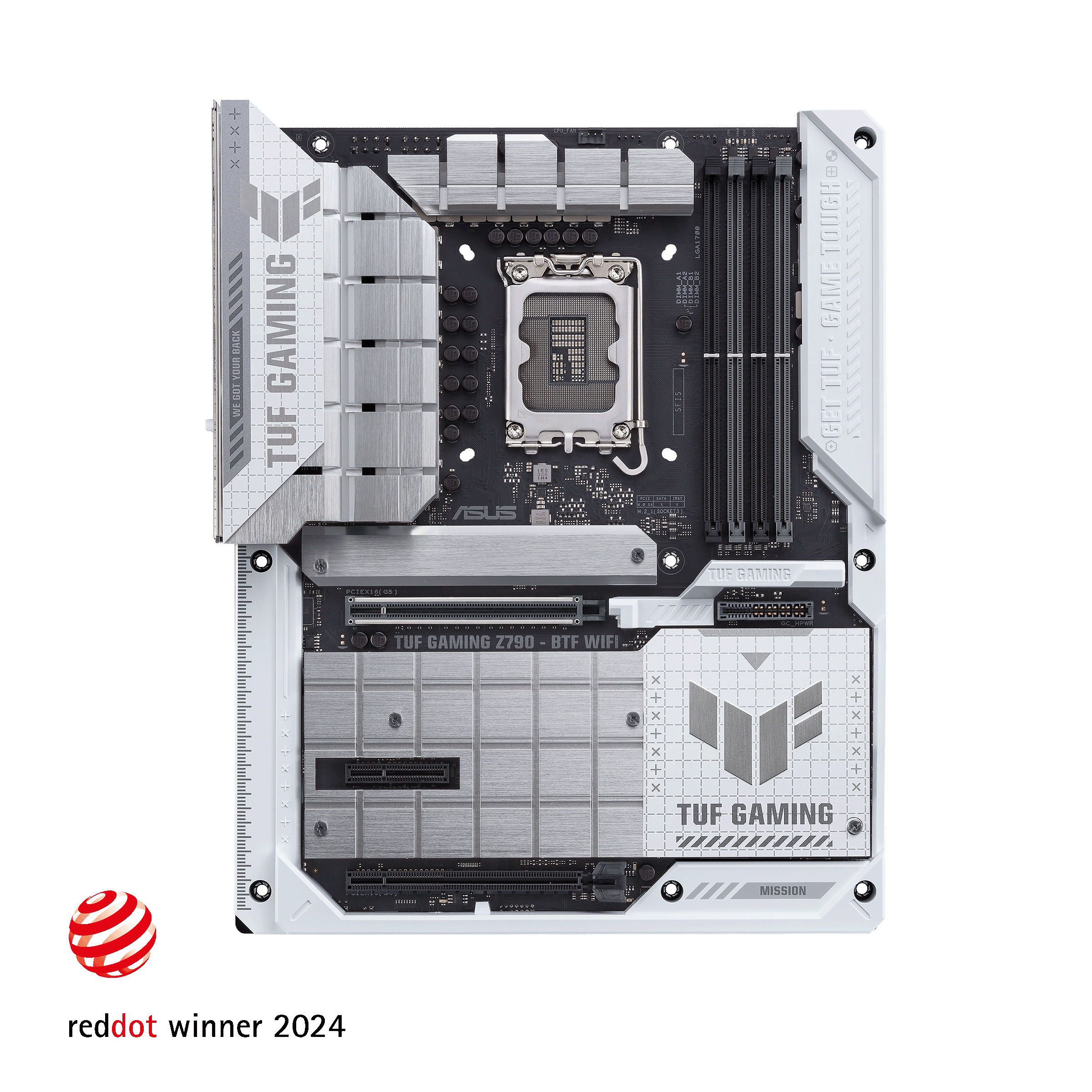ASUS TUF Gaming Z790-BTF WIFI LGA 1700 ATX Intel Motherboard, Intel Z790 Chipset, 4x DDR5 DIMM Slots, 192GB Max Memory, 4x M.2 Slots, Intel Wi-Fi 7 & Bluetooth v5.4, White/Black
