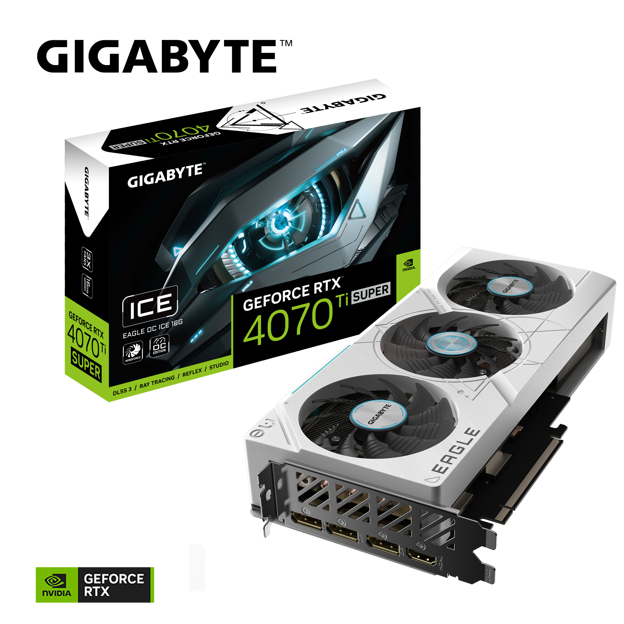 GIGABYTE NVIDIA GeForce RTX 4070 Ti SUPER EAGLE OC ICE 16GB GDDR6X