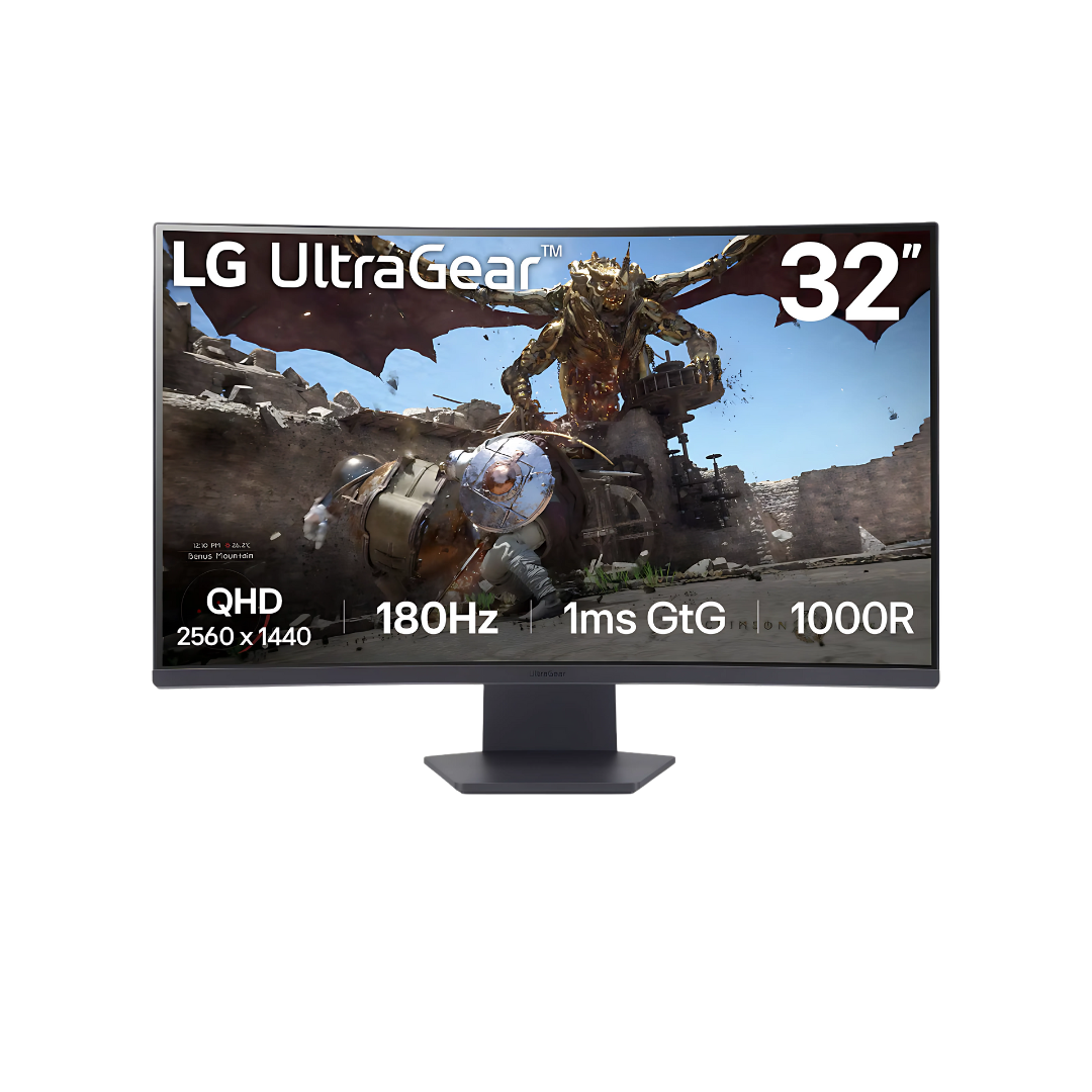 LG 32" 32GS60QC-B.AMAQ Curve QHD Monitor VA panel 180Hz- DP,HDMI