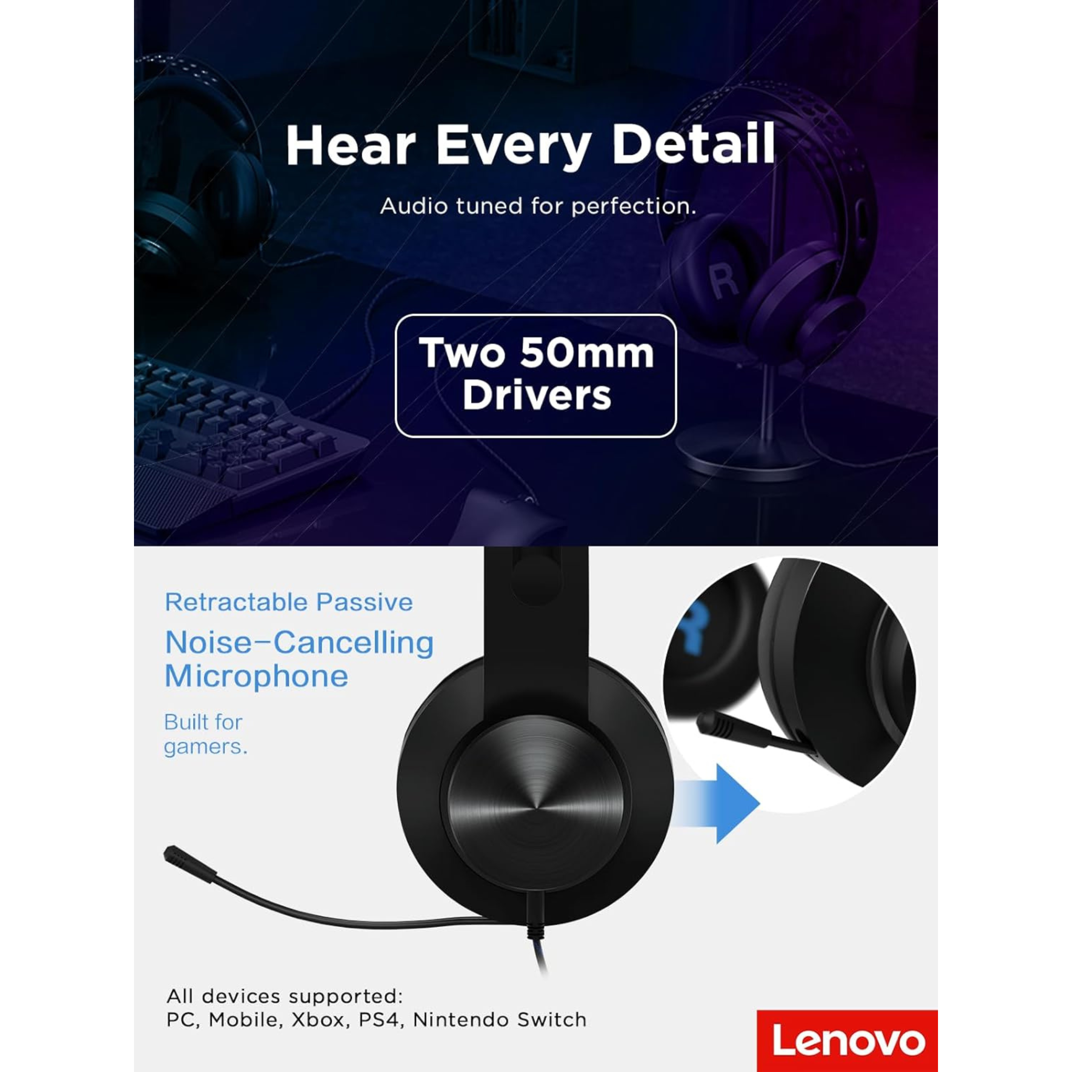 Lenovo Legion H300 Stereo Gaming Headset