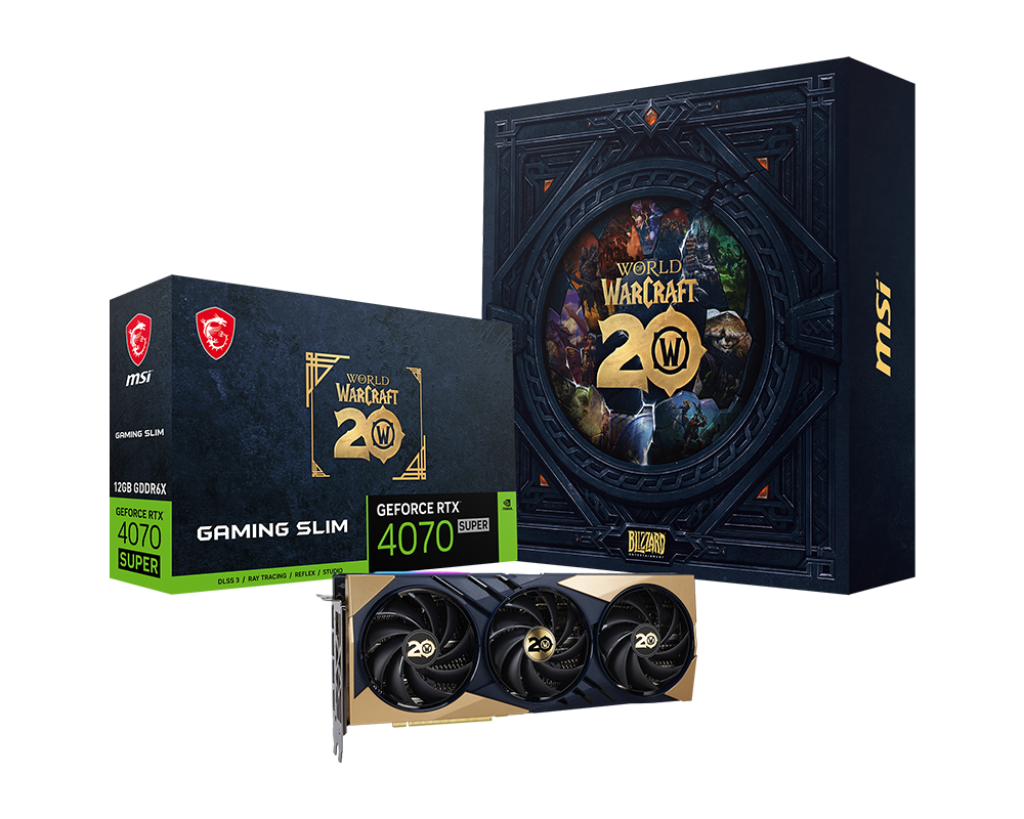 MSI GeForce RTX 4070 SUPER GAMING SLIM World of Warcraft 12GB GDDR6X