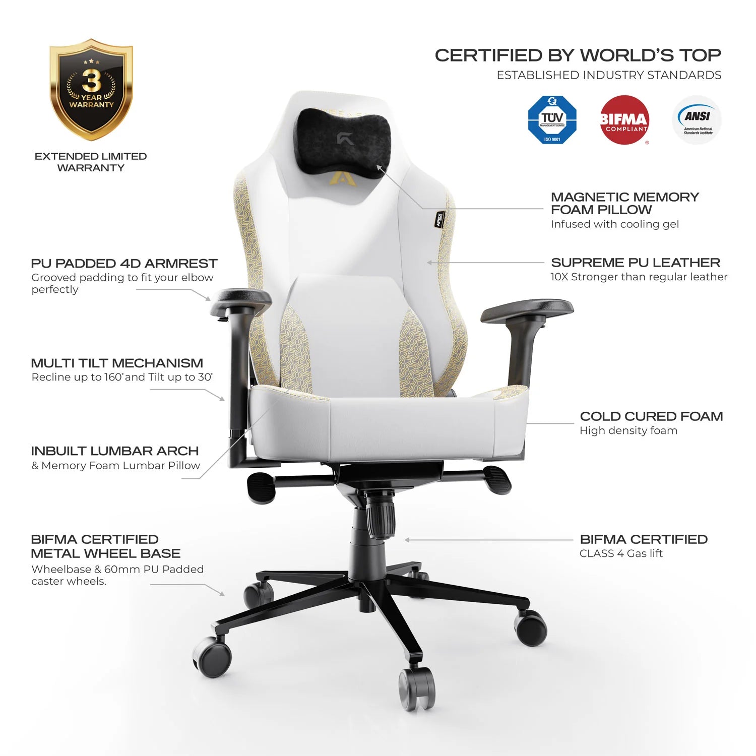 Cybeart Apex NEO Series - Lunar Edition Gaming Chair