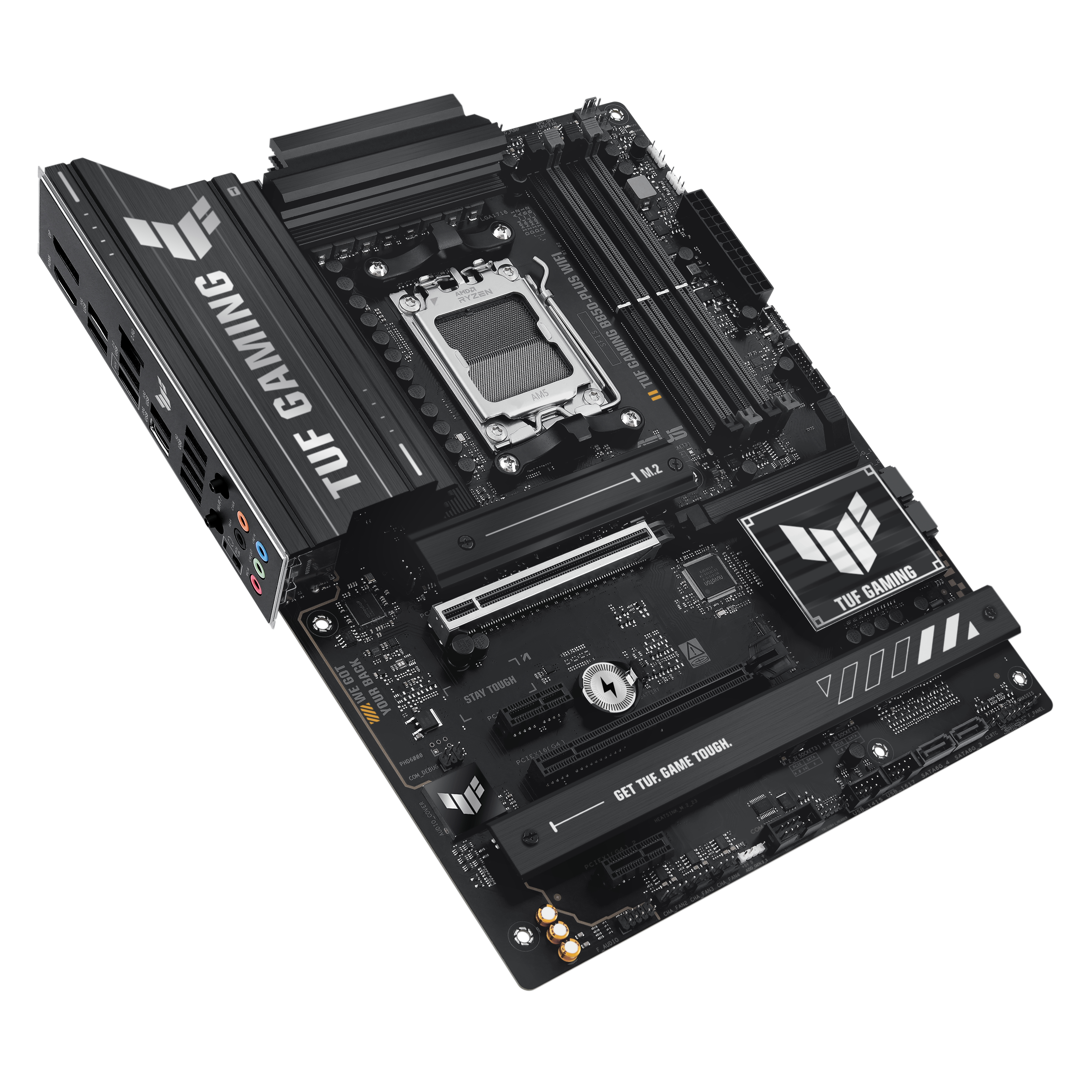 ASUS TUF GAMING B850-Plus Wi-Fi AM5 ATX Motherboard, AMD B850 Chipset, 4x DIMM DDR5 Slots, Up to 192GB Max Memory, 1 x PCIe 5.0 x16 SafeSlot, 3 x M.2 Slots, WiFi & BT Connectivity
