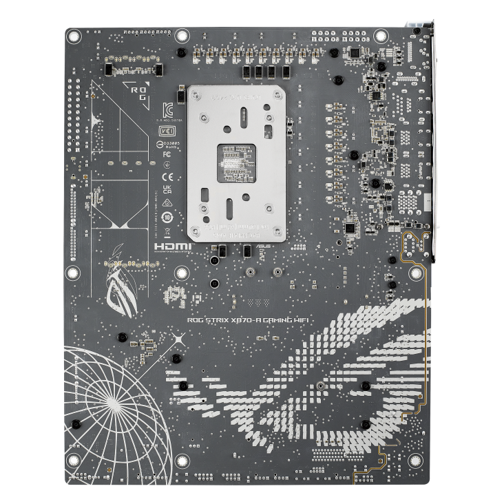 ASUS ROG STRIX X870-A GAMING WIFI ATX Motherboard, AMD X870 Chipset, 4x DIMM DDR5 Slots, 192GB Max Memory, 4x M.2 Slots, 1x PCIe 5.0, 1x PCIe 4.0, HDMI Port, DisplayPort