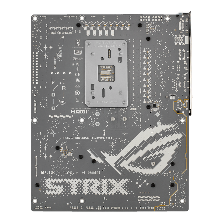 ASUS ROG Strix B850-A GAMING WIFI AM5 ATX Motherboard, AMD B850 Chipset, 4x DIMM DDR5 Slots, Up to 192GB Max Memory, 1x PCIe 5.0 x16 SafeSlot, 4x M.2 Slots, WiFi & BT, White
