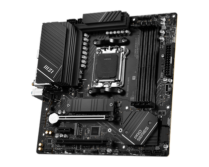 MSI PRO B650M-A WIFI AM5 Micro-ATX Motherboard, AMD B650 Chipset, 4 x 2-Channel DDR5 Slots, 128GB Max Memory, Wi-Fi 6E, 2x PCI-E x16, 2x M.2, 1x HDMI, 1x DP, USB 23.2/2.0