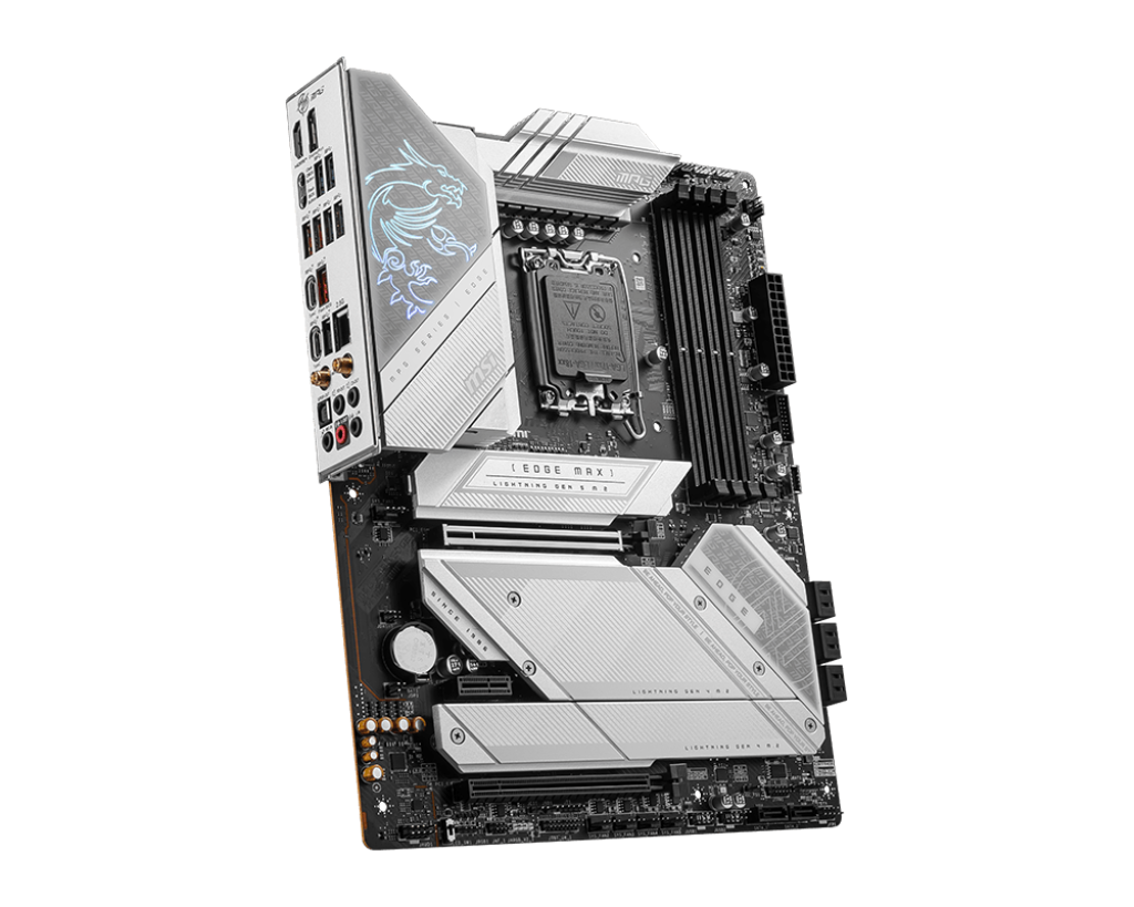 MSI MPG Z790 EDGE TI MAX WIFI LGA 1700 ATX Motherboard, Intel Z790 Chipset, 4x DDR5 UDIMM / 192GB Max Capacity, PCIe 5.0, 5x M.2, USB 3.2 Gen2 C/A, 1x HDMI / 1x DP