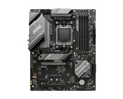 MSI B650 GAMING PLUS WIFI AM5 ATX Motherboard, AMD B650 Chipset, 4x DDR5 / 192GB Max Capacity, 2x PCI-E x16, 2x M.2, Wi-Fi 6E / 2.5G LAN, BT 5.3, USB 3.2 C/A, HDMI / DP | 911-7E26-001
