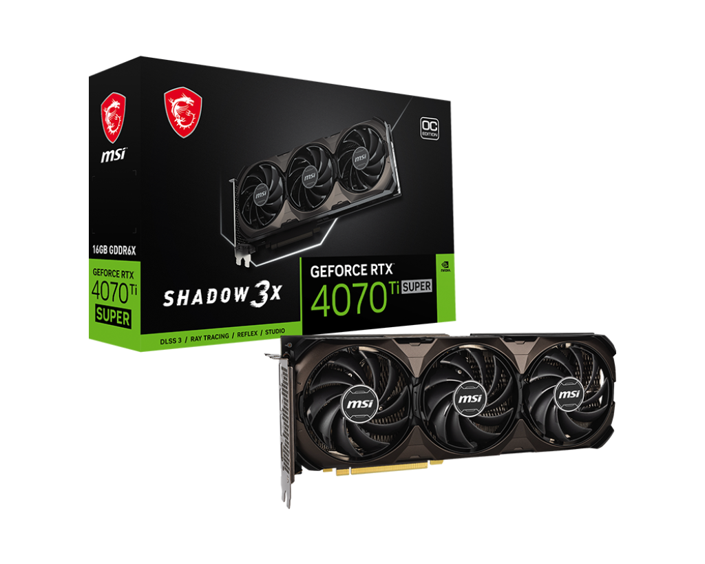 MSI GeForce RTX 4070 Ti SUPER Shadow 3X OC 12GB GDDR6X