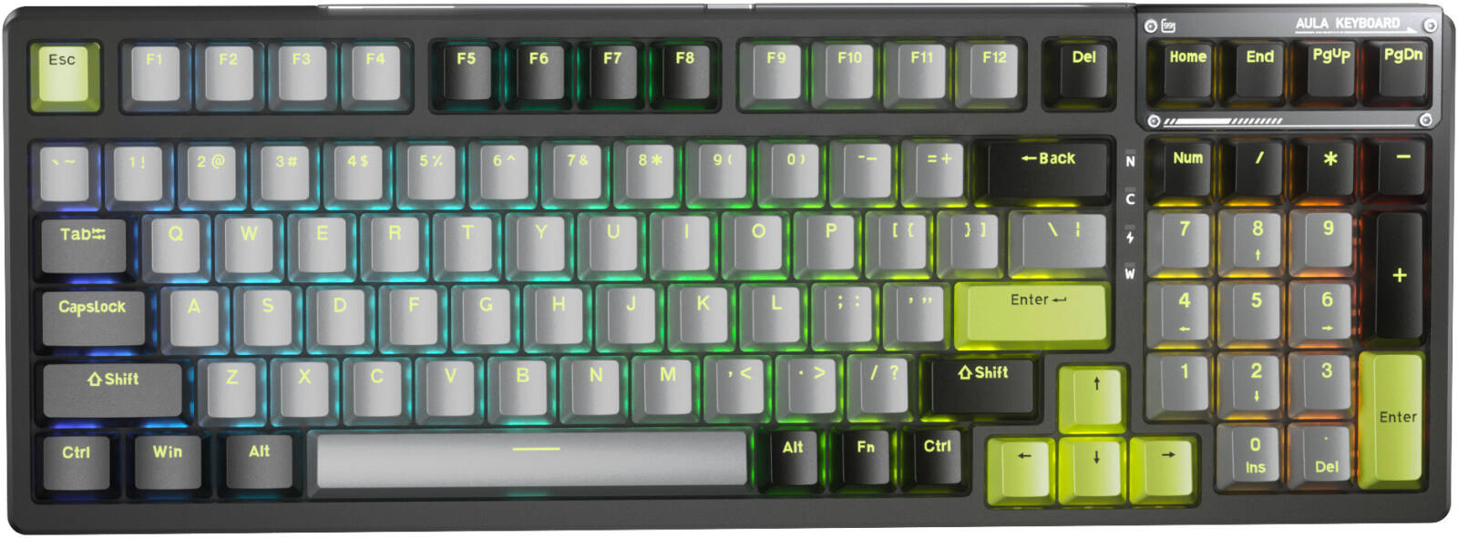 Aula 98 Keys RGB 98% Mechanical Gaming Keyboard Tri-Mode Nimbus V3 Switch F98