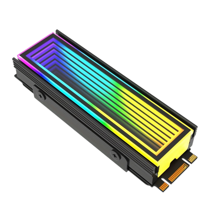 High-Performance Aluminum ARGB M.2 SSD Cooler