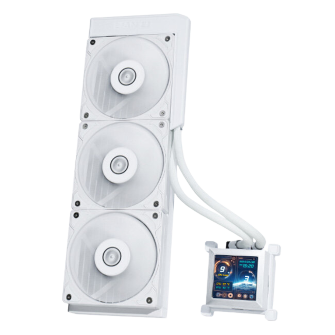 Lian Li Hydroshift LCD 360TL AIO CPU Liquid Cooler - White