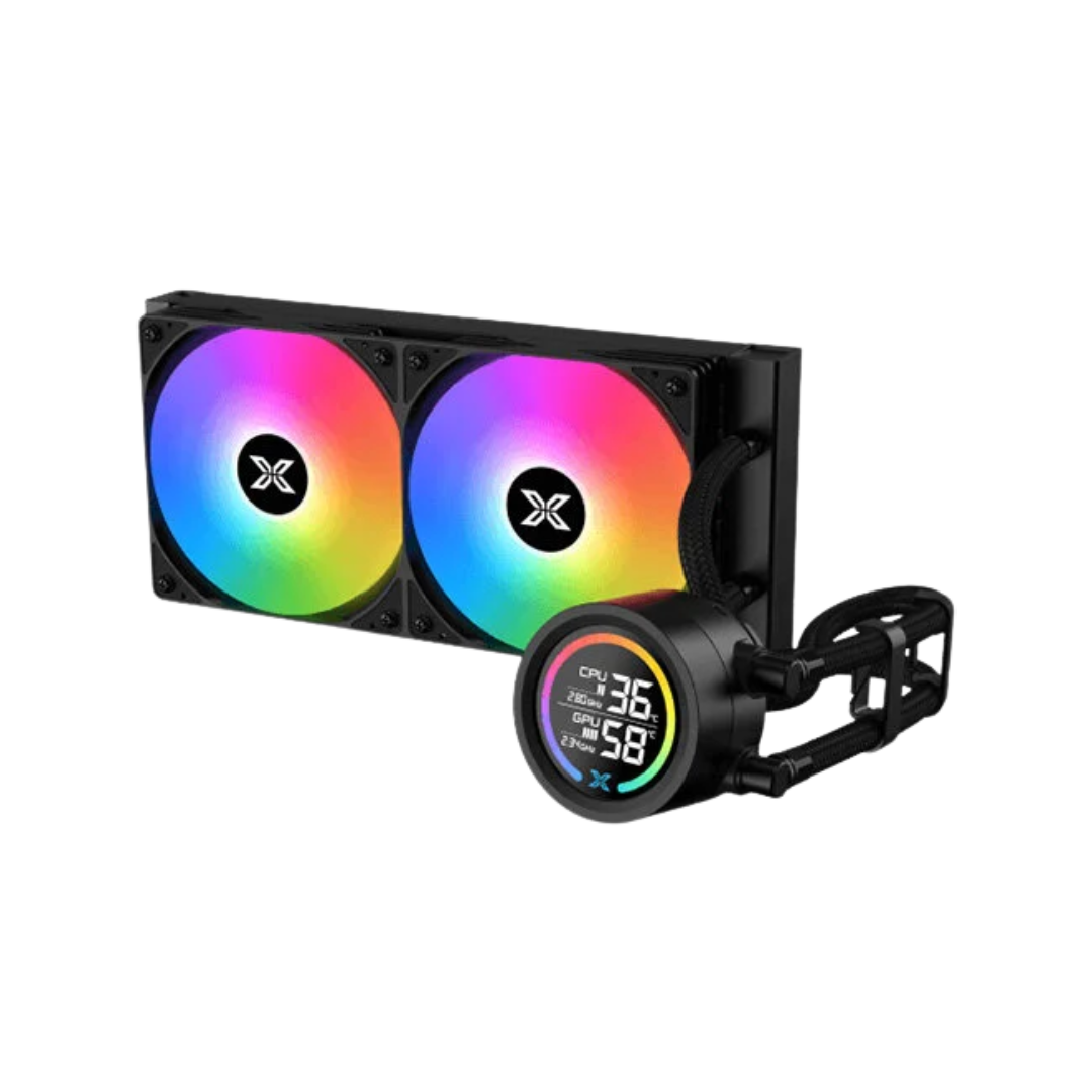 Xigmatek LK 240 Digital LCD ARGB AIO PWM CPU Liquid Cooler - Black