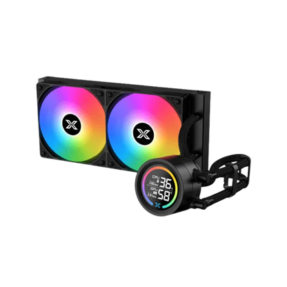 Xigmatek LK 240 Digital LCD ARGB AIO PWM CPU Liquid Cooler - Black