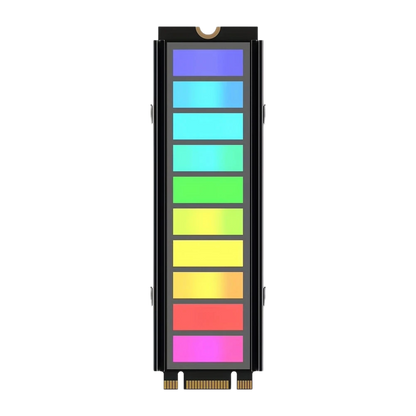 ARGB Sync M.2 NVMe SSD Heatsink with Thermal Silicone Pad M.2 SSD 2280 Radiator M.2 SSD Heatsink Cooler for 2280m.2 SSD