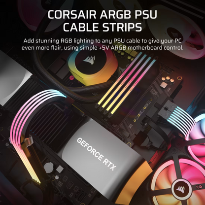 CORSHAIR ARGB PSU Cable Strips 2x 4 Strips