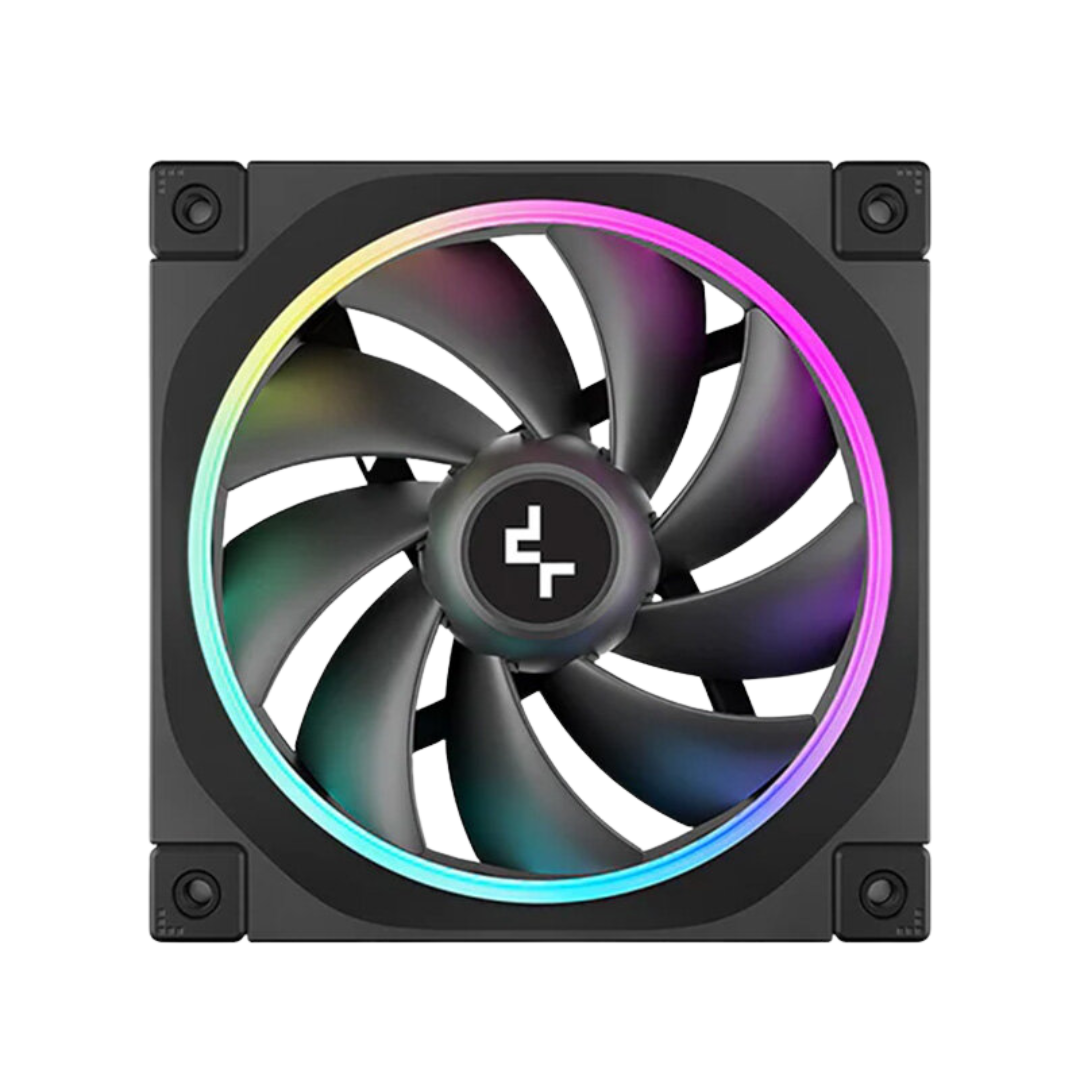 DEEPCOOL FL12 RGB LED 120mm PWM Triple Pack Fan - Black