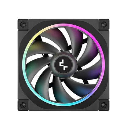 DEEPCOOL FL12 RGB LED 120mm PWM Triple Pack Fan - Black