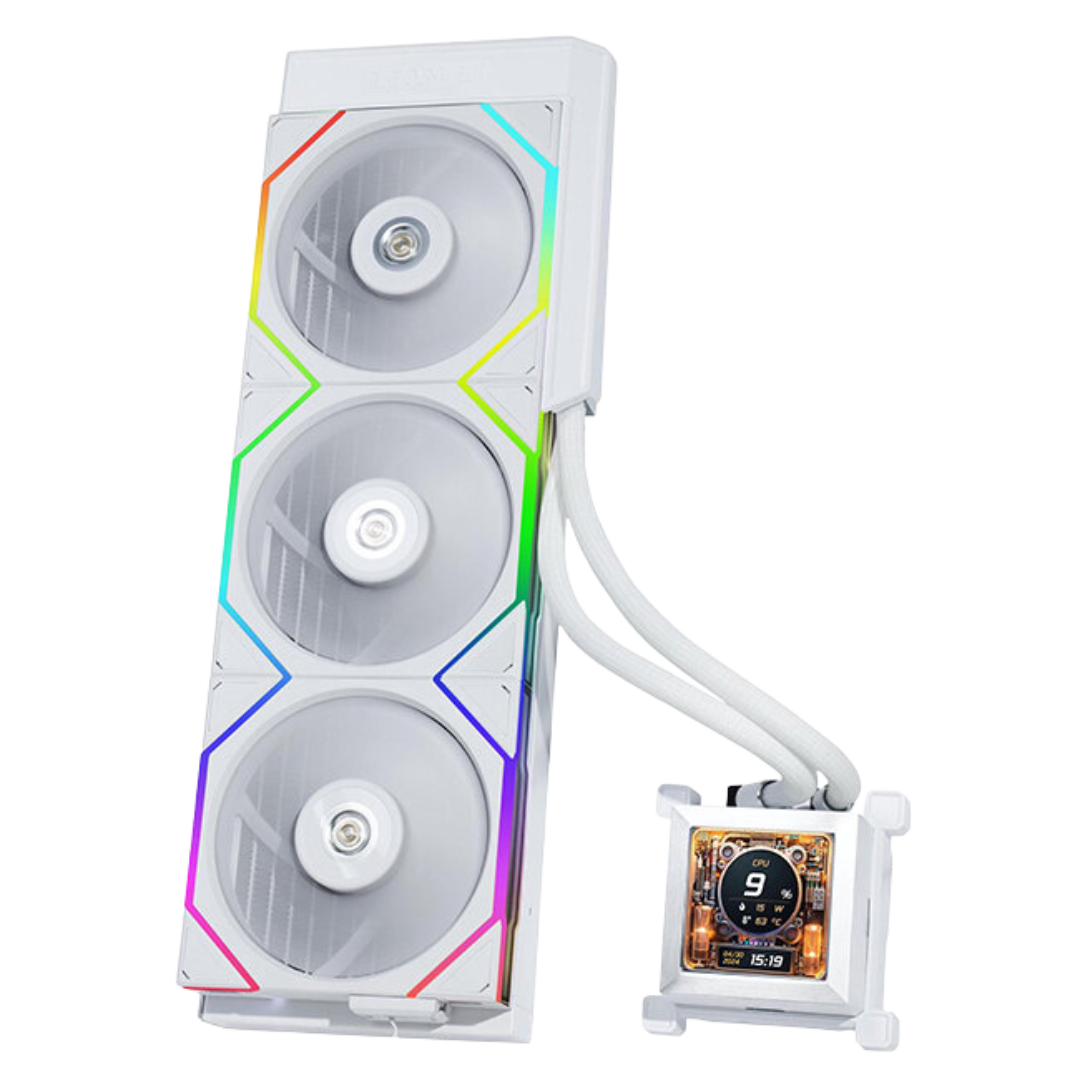 Lian Li Hydroshift LCD 360TL AIO CPU Liquid Cooler - White