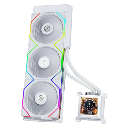 Lian Li Hydroshift LCD 360TL AIO CPU Liquid Cooler - White