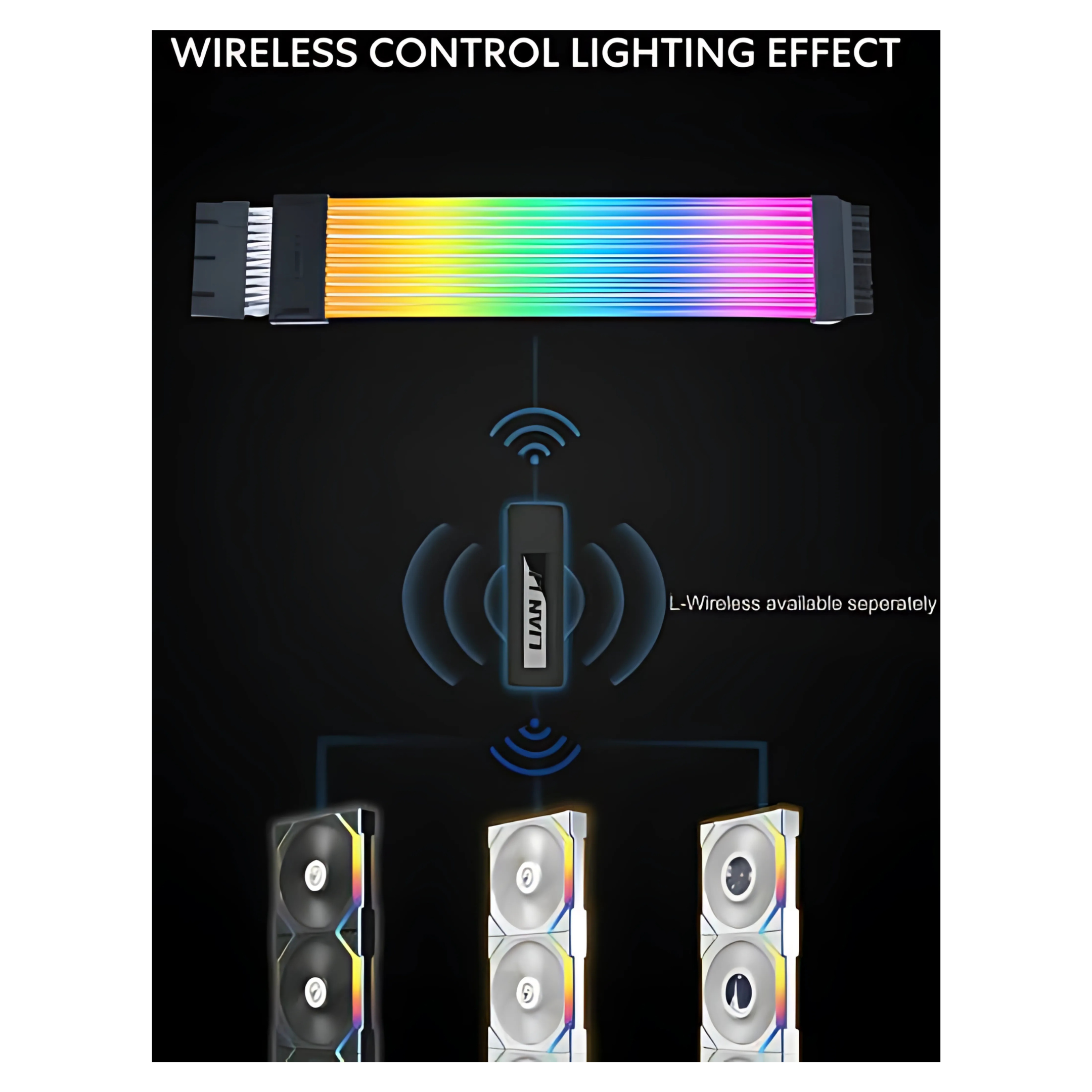 Lian Li Strimer Wireless 24-Pin ARGB Motherboard Extension Cable