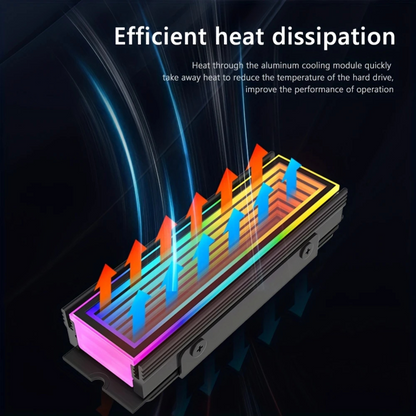 High-Performance Aluminum ARGB M.2 SSD Cooler