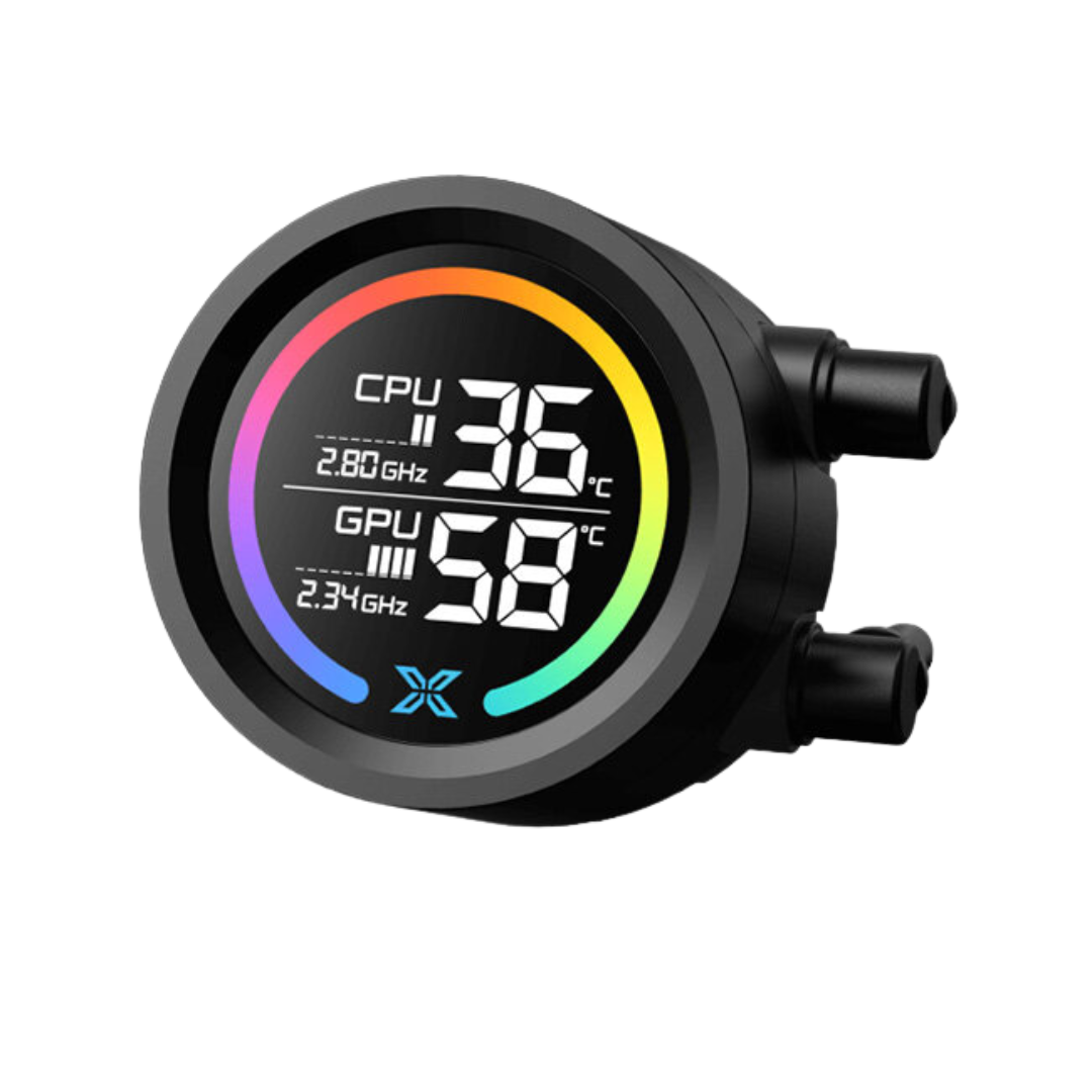 Xigmatek LK 240 Digital LCD ARGB AIO PWM CPU Liquid Cooler - Black