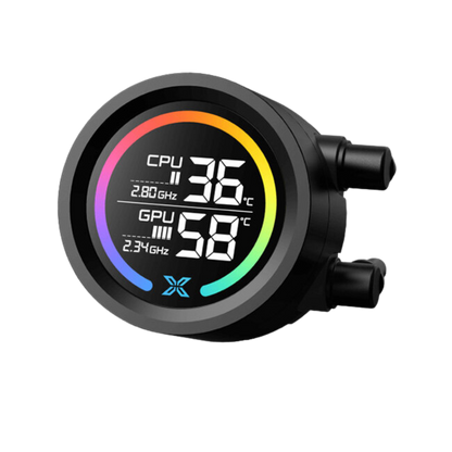 Xigmatek LK 240 Digital LCD ARGB AIO PWM CPU Liquid Cooler - Black