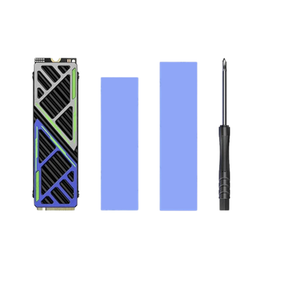 JEYI Dazzcold M.2 SSD Heatsink 2280 NVME NGFF Radiator Magnesium Aluminum Alloy PC Efficient Cooler with Thermal Silicone Pad