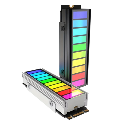 ARGB Sync M.2 NVMe SSD Heatsink with Thermal Silicone Pad M.2 SSD 2280 Radiator M.2 SSD Heatsink Cooler for 2280m.2 SSD