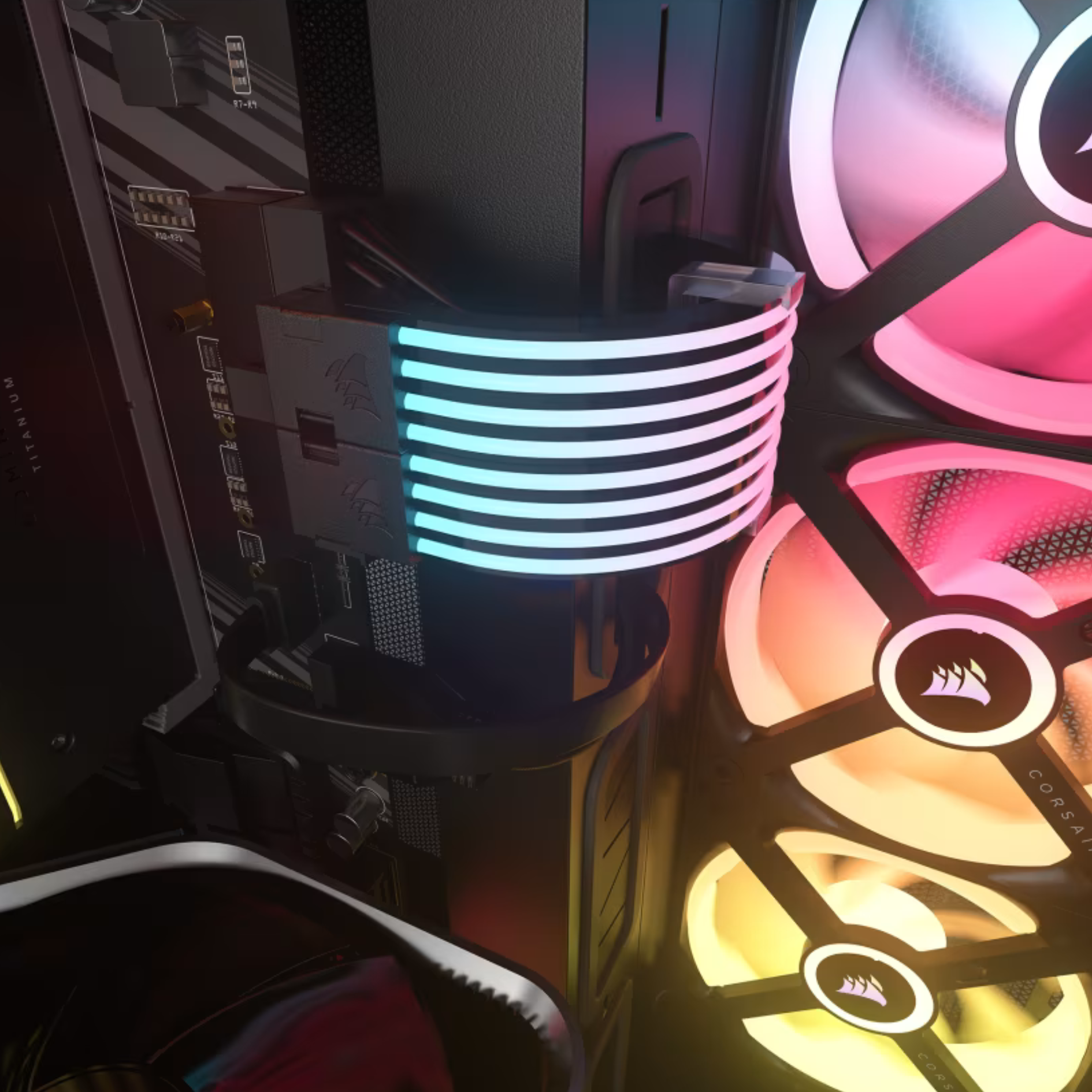 CORSHAIR ARGB PSU Cable Strips 2x 4 Strips