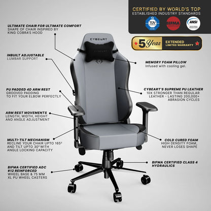 Cybeart Apex Series - X11 Gray Gaming Chair