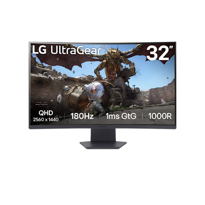 LG 32" 32GS60QC-B.AMAQ Curve QHD Monitor VA panel 180Hz- DP,HDMI