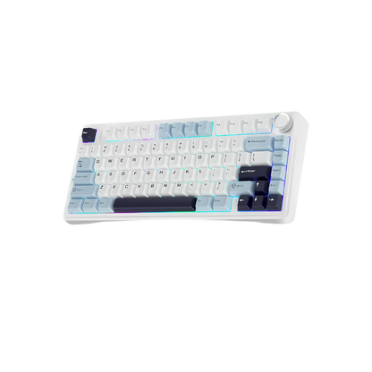 Aula 75 Keys RGB 75% Mechanical Gaming Keyboard Tri-Mode Knob V3 Grey Switch F75 Enchanted Garden