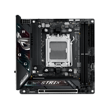 ASUS ROG Strix B850-I Gaming WiFi AM5 Mini-ITX Motherboard, AMD B850 Chipset, 2x DIMM DDR5 Slots, Up to 96GB Max Memory, 1x PCIe 5.0 x16, 2x M.2 Slots, WiFi & BT Connectivity