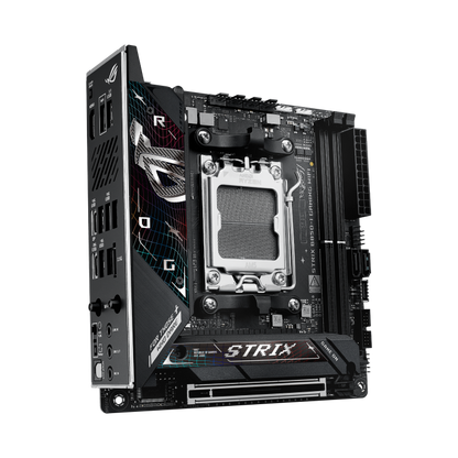 ASUS ROG Strix B850-I Gaming WiFi AM5 Mini-ITX Motherboard, AMD B850 Chipset, 2x DIMM DDR5 Slots, Up to 96GB Max Memory, 1x PCIe 5.0 x16, 2x M.2 Slots, WiFi & BT Connectivity
