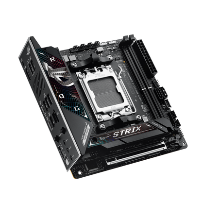 ASUS ROG Strix B850-I Gaming WiFi AM5 Mini-ITX Motherboard, AMD B850 Chipset, 2x DIMM DDR5 Slots, Up to 96GB Max Memory, 1x PCIe 5.0 x16, 2x M.2 Slots, WiFi & BT Connectivity