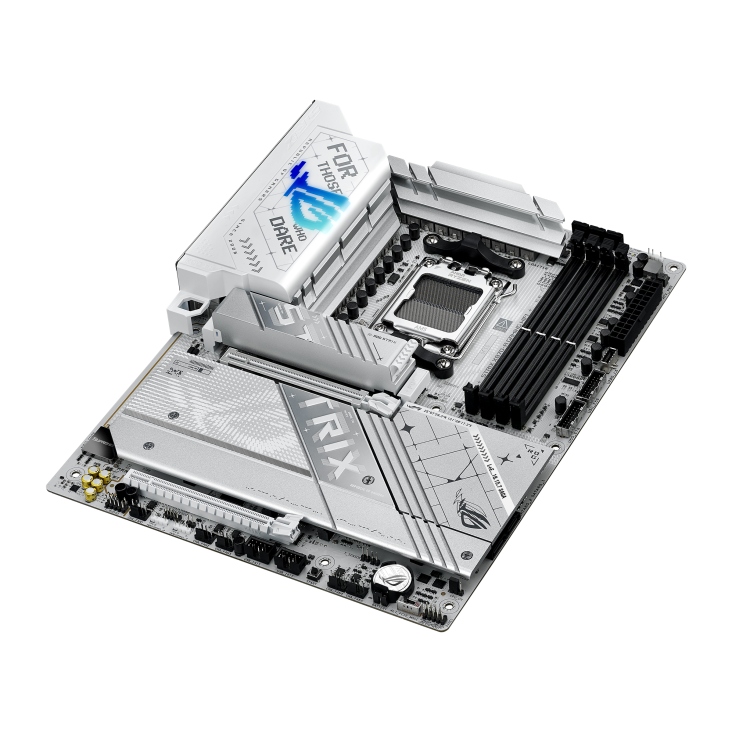 ASUS ROG STRIX X870-A GAMING WIFI ATX Motherboard, AMD X870 Chipset, 4x DIMM DDR5 Slots, 192GB Max Memory, 4x M.2 Slots, 1x PCIe 5.0, 1x PCIe 4.0, HDMI Port, DisplayPort