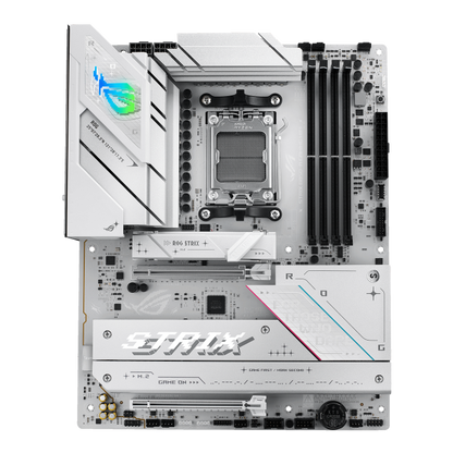 ASUS ROG Strix B850-A GAMING WIFI AM5 ATX Motherboard, AMD B850 Chipset, 4x DIMM DDR5 Slots, Up to 192GB Max Memory, 1x PCIe 5.0 x16 SafeSlot, 4x M.2 Slots, WiFi & BT, White