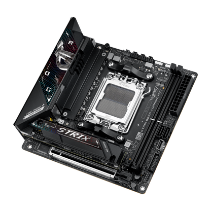 ASUS ROG Strix B850-I Gaming WiFi AM5 Mini-ITX Motherboard, AMD B850 Chipset, 2x DIMM DDR5 Slots, Up to 96GB Max Memory, 1x PCIe 5.0 x16, 2x M.2 Slots, WiFi & BT Connectivity