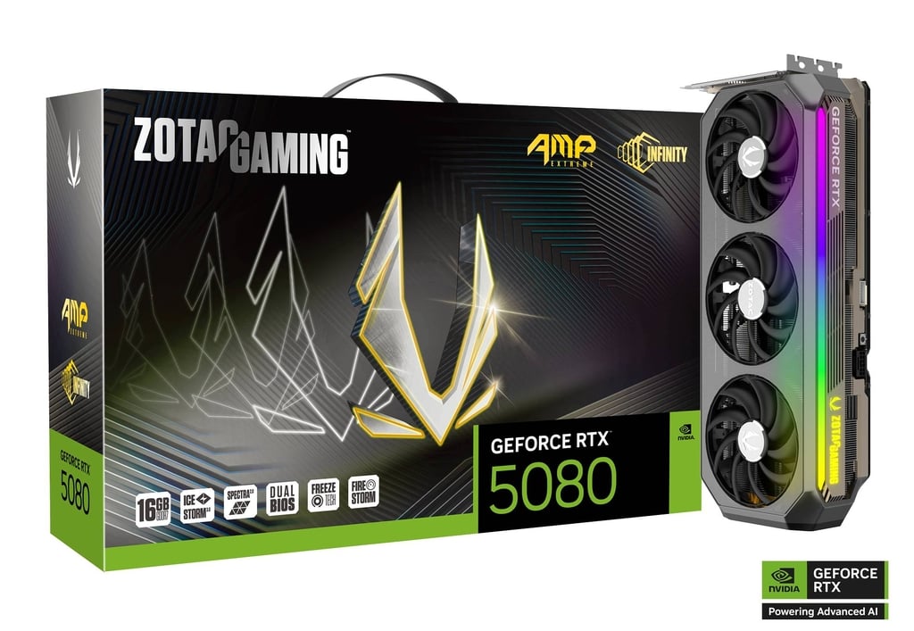ZOTAC GAMING GeForce RTX 5080 AMP Extreme INFINITY 16GB GDDR7